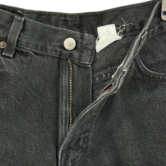 Old Navy SZ 2-4 Jean Shorts Hi-Rise Frayed Hems Pockets Zip-Fly Black Wash - Picture 2 of 5